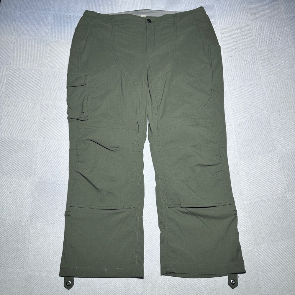 Duluth Trading Heirloom Gardening Pants Women 16x26* Cargo Flex Ripstop Green